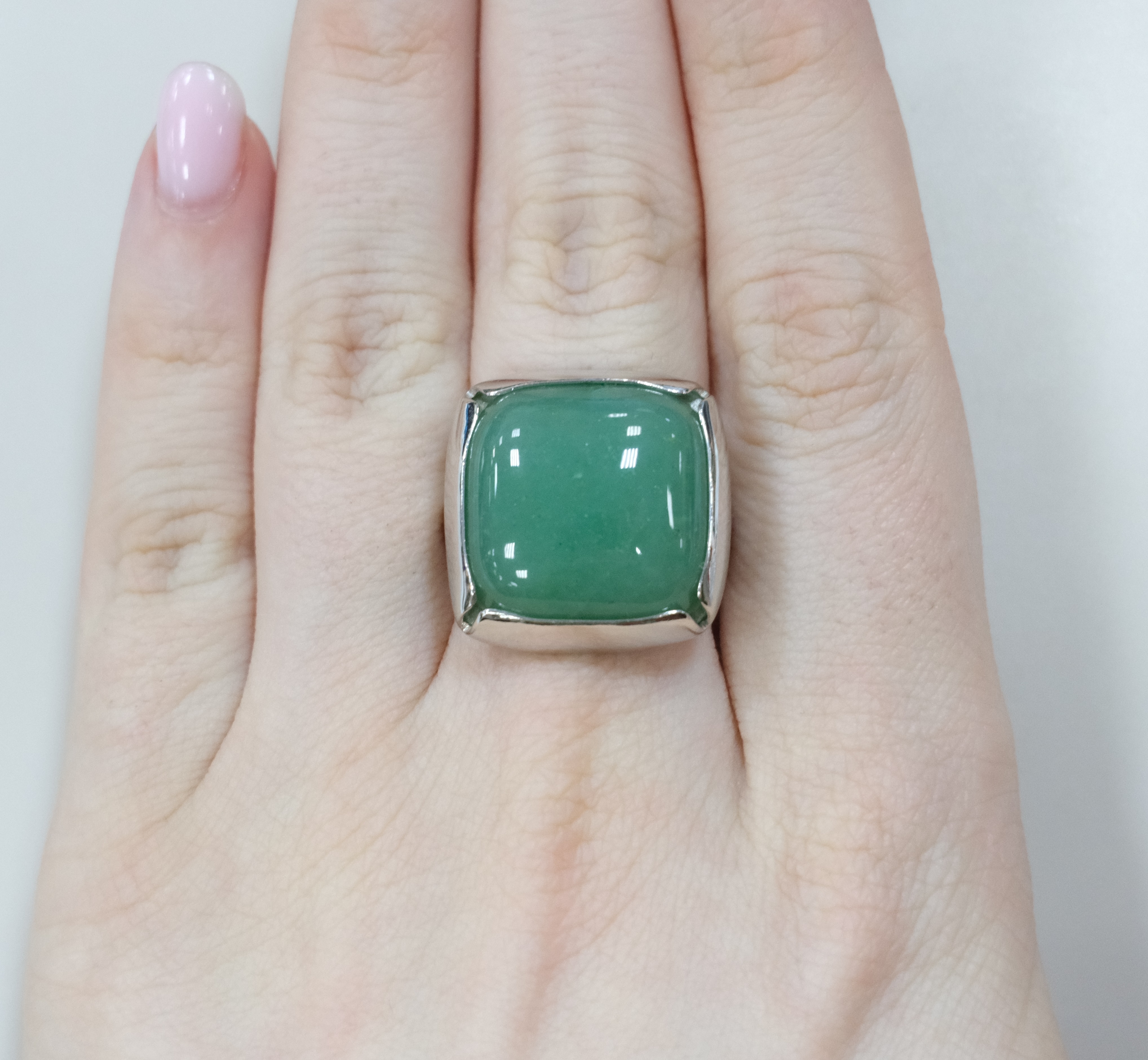 Серебряное кольцо с авантюрином